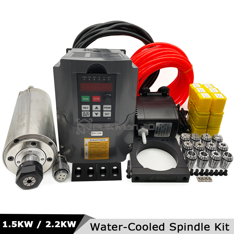 Kit de Husillo CNC Refrigerado - 2.2Kw Water Cooled Spindle Kit Vfd reseña y precio
